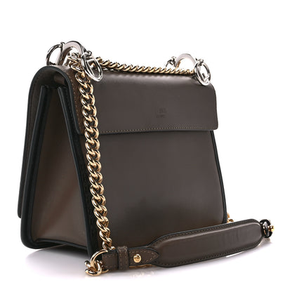 Fendi Vitello Century F is Fendi Bi-Color FF 1974 Embossed Small Kan I Shoulder Bag Maya Black 3 of 13
