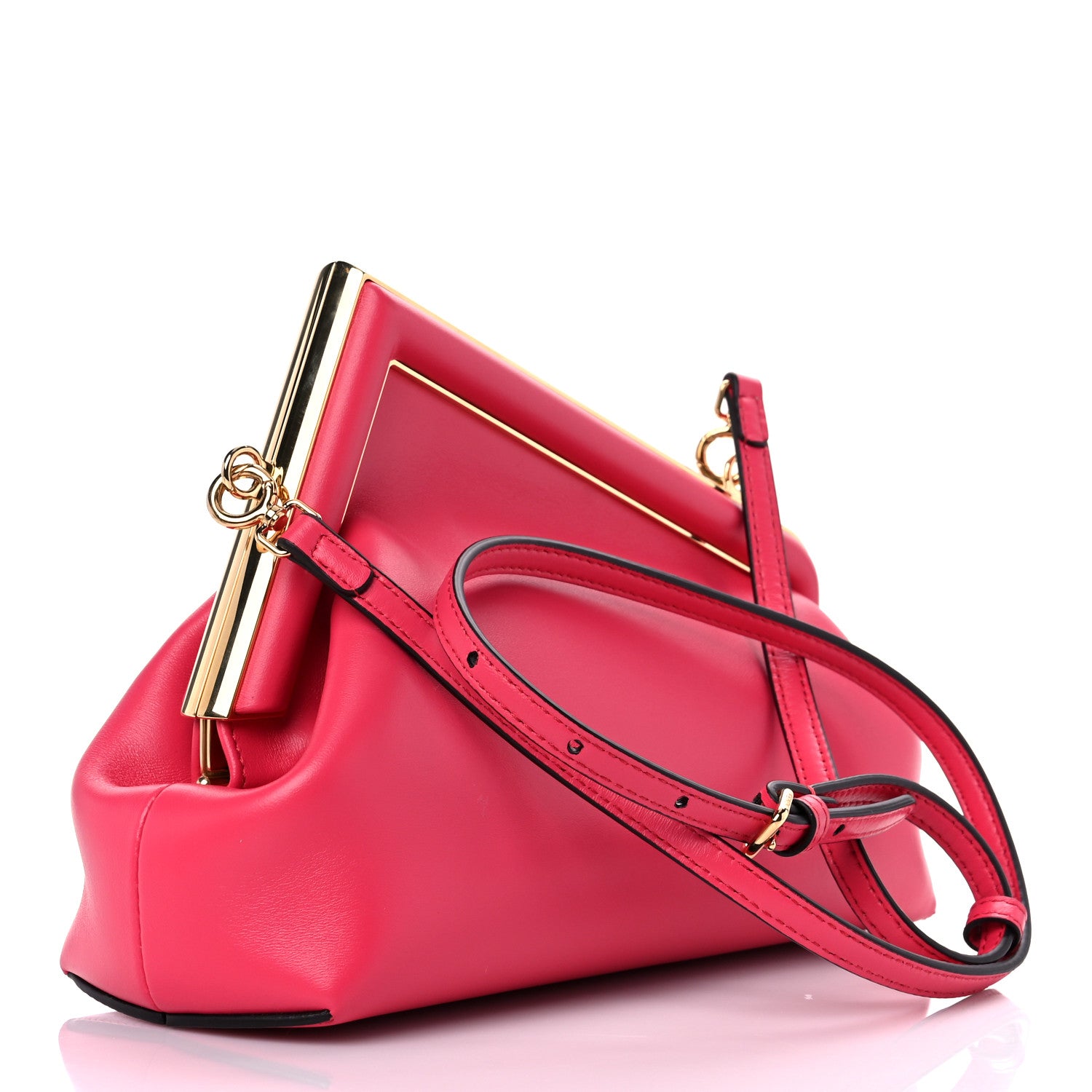 Fendi Shiny Nappa Small Fendi First Lampone 2 of 10