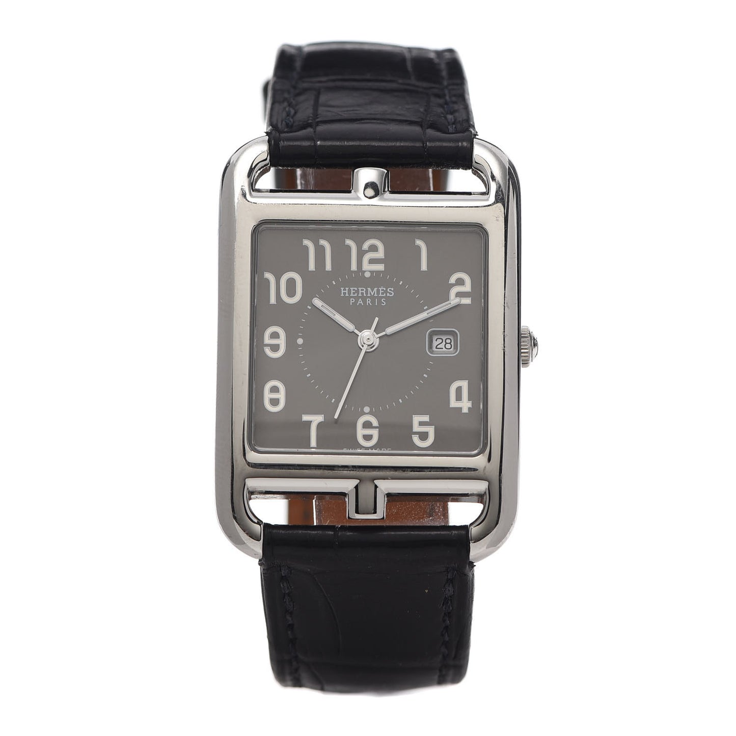 Stainless Steel Alligator 29mm Cape Cod Quartz Watch Noir