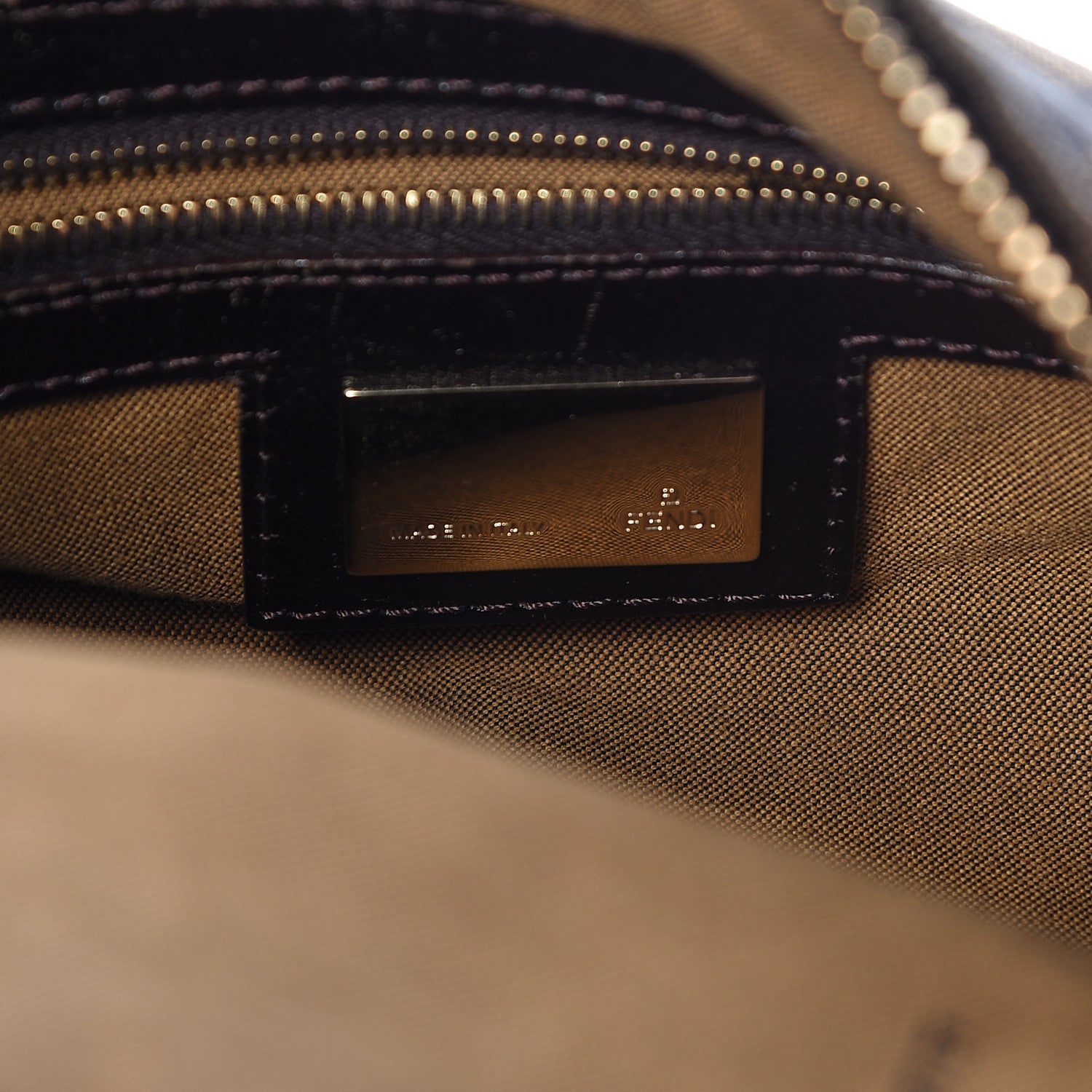 Fendi Zucca Cuoio Lucido Chef Hobo Tobacco Moro 6 of 10