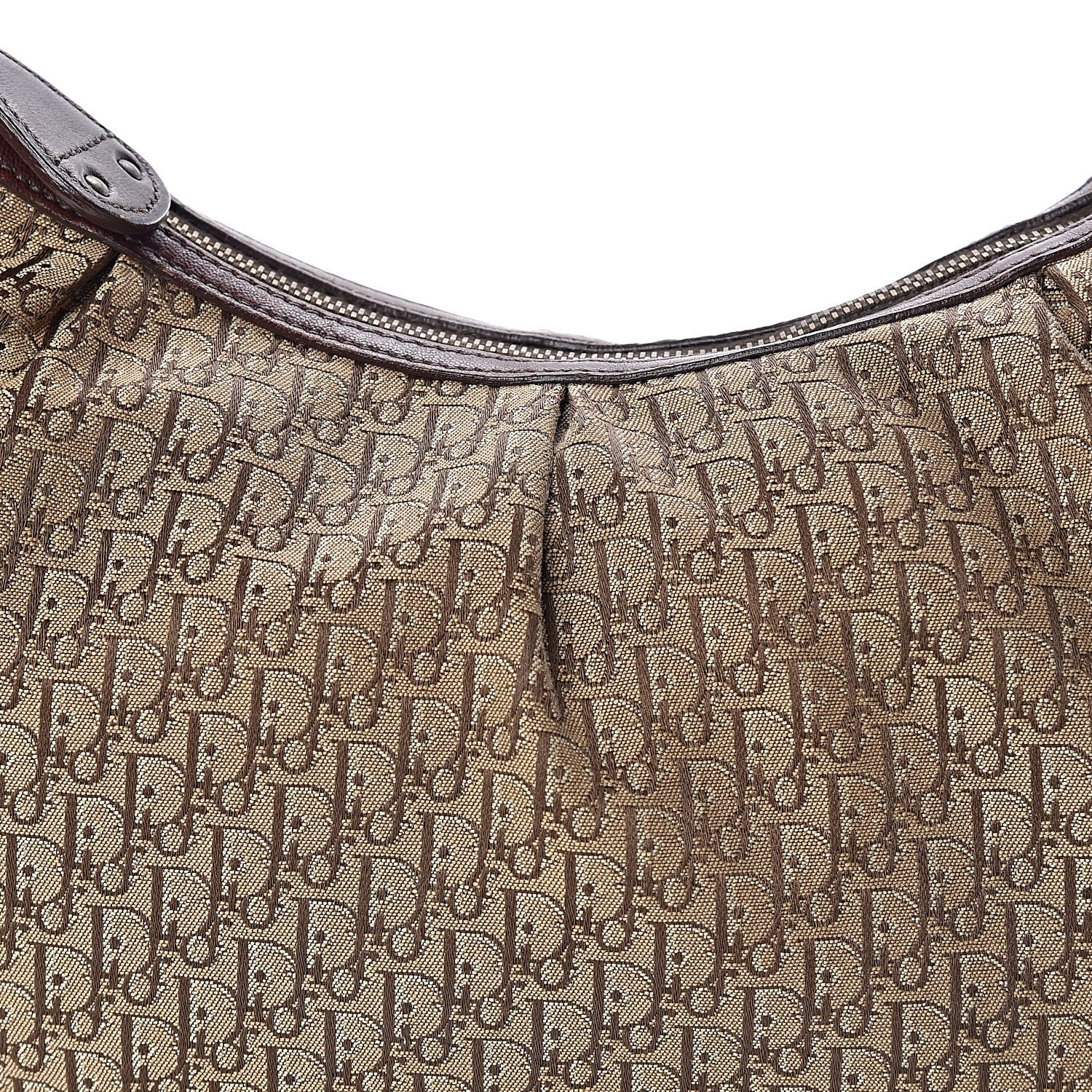 Christian Dior Monogram Buckle Hobo Beige 10 of 11