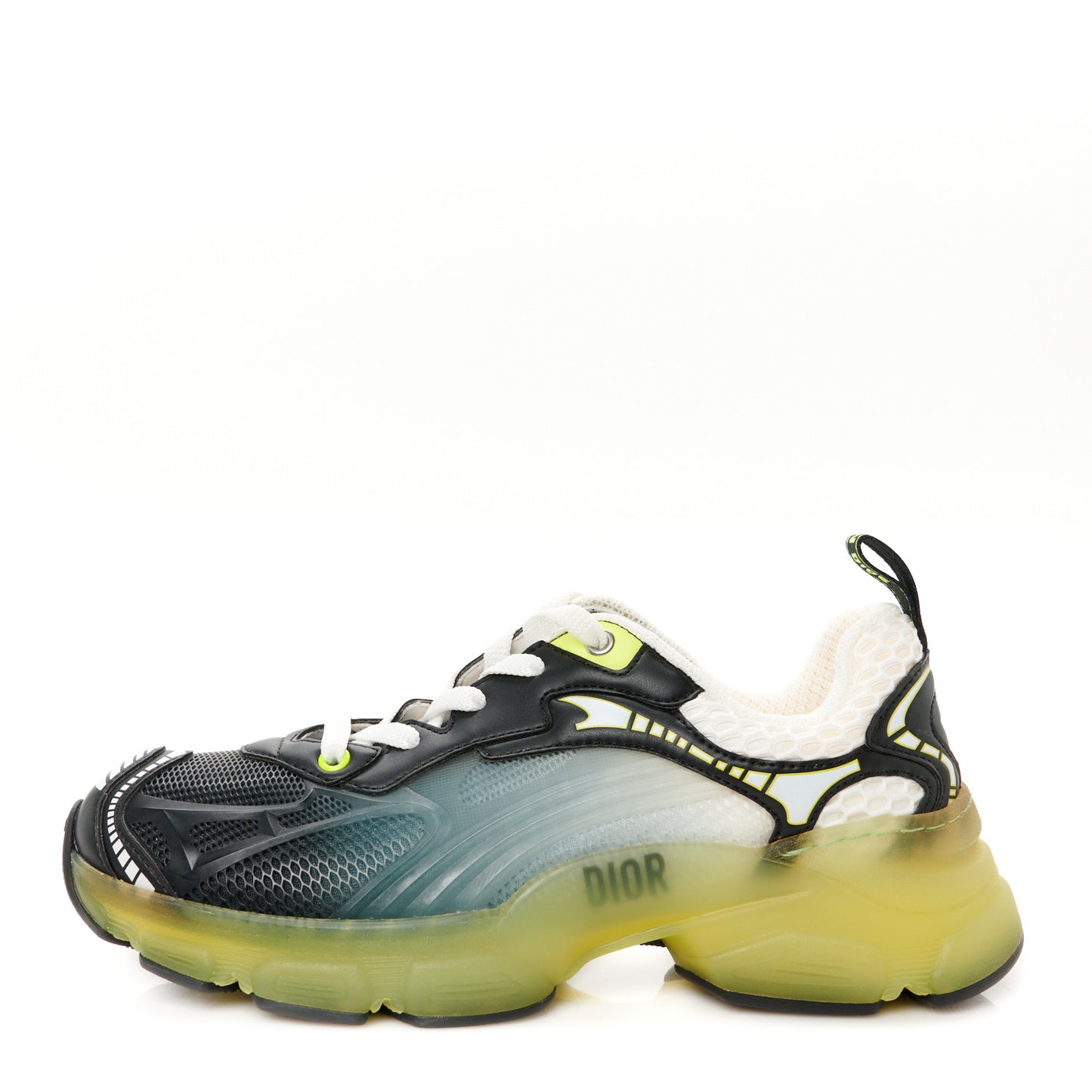 Matte Technical Fabric Mesh Dior Vibe Sneakers 37 White Yellow