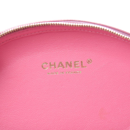 Chanel Calfskin Chevron Stitched Evening Bag Pink 6 of 7