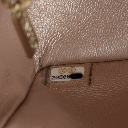 Chanel Metallic Lambskin Perforated Mini Rectangular Flap Light Gold 7 of 7