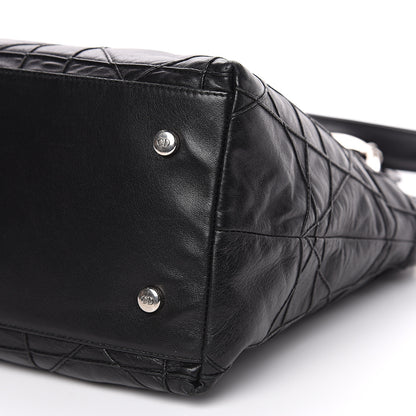 Christian Dior Lambskin Cannage Medium Granville Tote Black 10 of 12