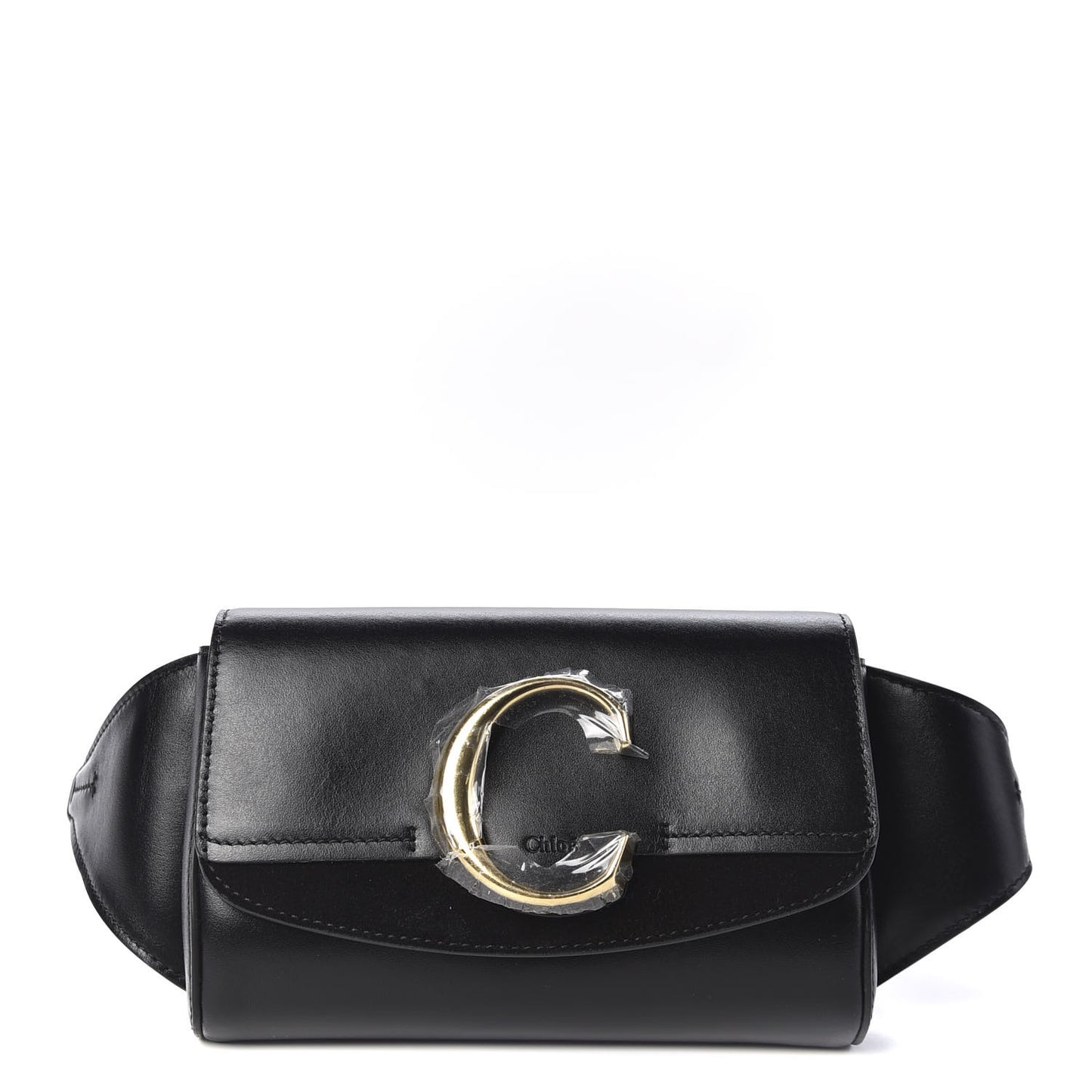 Calfskin Suede C Belt Bag Black