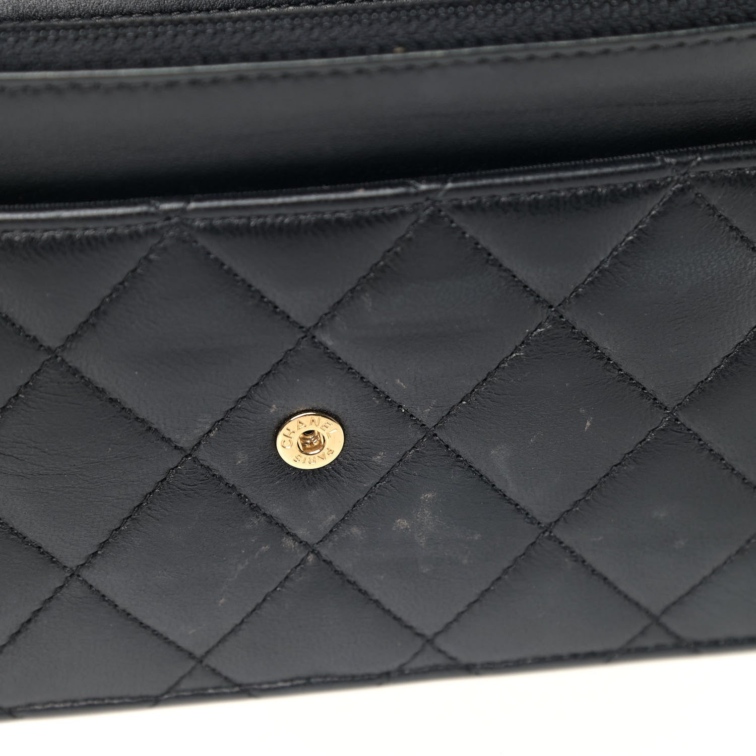 Chanel Lambskin Quilted Wallet On Chain WOC Black 5 of 6