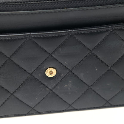 Chanel Lambskin Quilted Wallet On Chain WOC Black 5 of 6