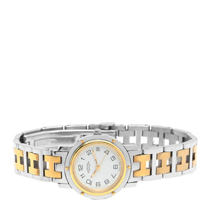 Hermes Stainless Steel 24mm Clipper Quartz Watch Gold 2 of 5