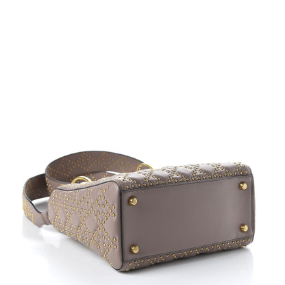 Christian Dior Calfskin Cannage Studded Medium Supple Lady Dior Nude 4 of 10
