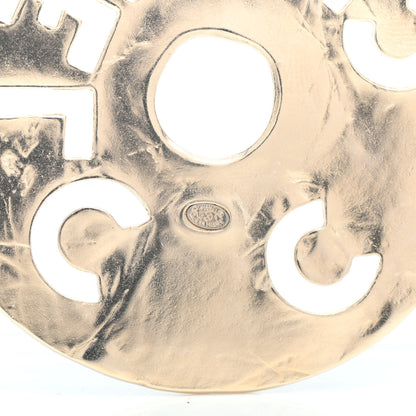 Chanel Crystal Pearl Papyrus Brooch Gold Grey 4 of 4