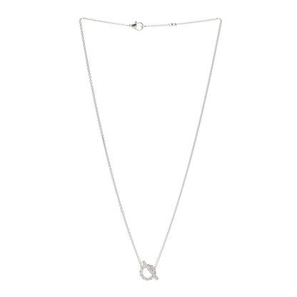 Hermes 18K White Gold Diamond Finesse Pendant Necklace 3 of 6