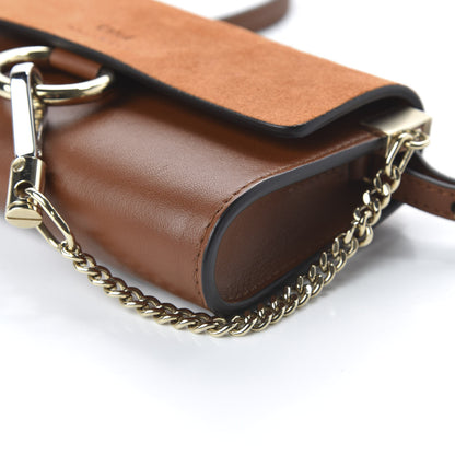 Chloe Suede Calfskin Mini Faye Shoulder Bag Tobacco 7 of 11