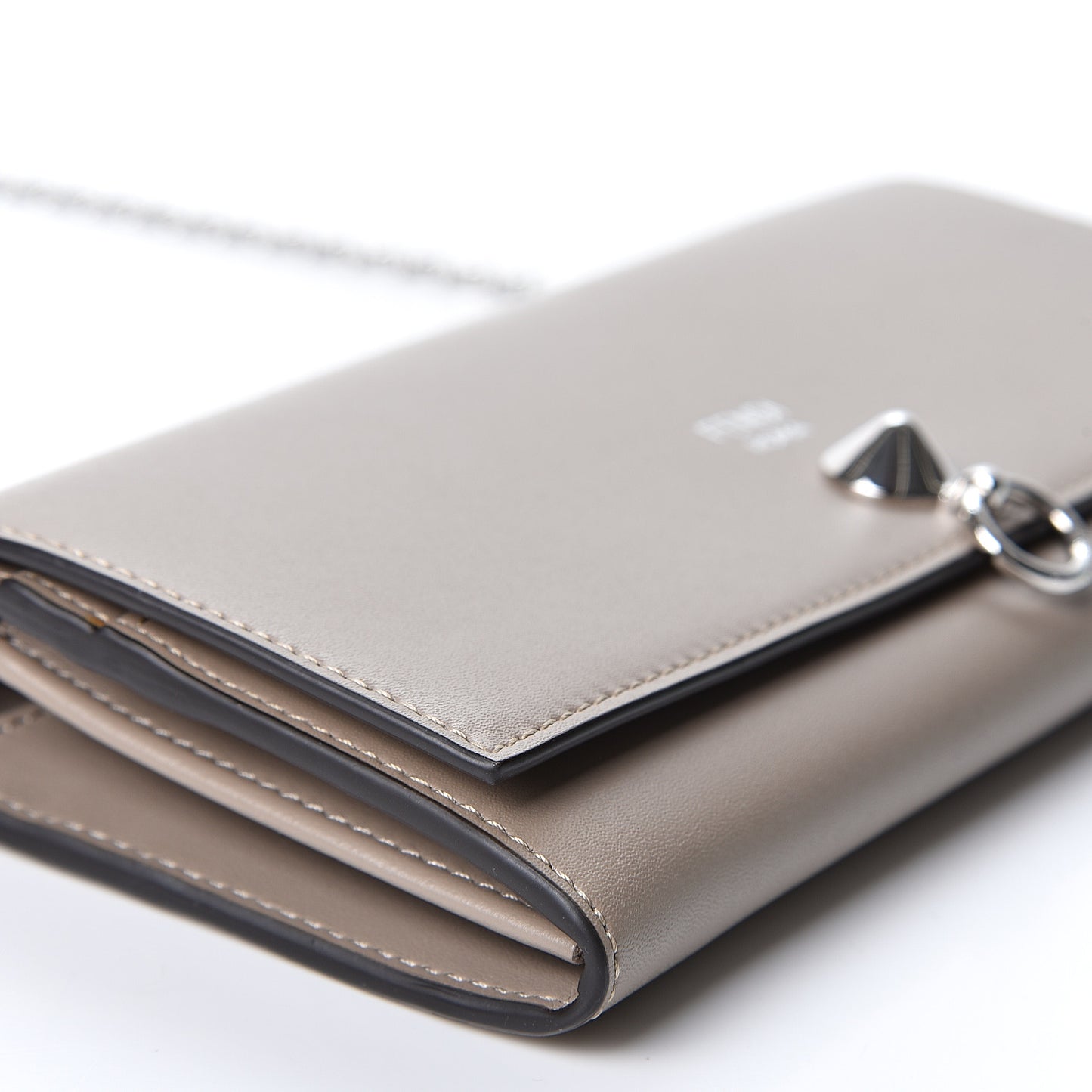 Vitello Liberty Century Lucido By The Way Continental Wallet On Chain Tortora