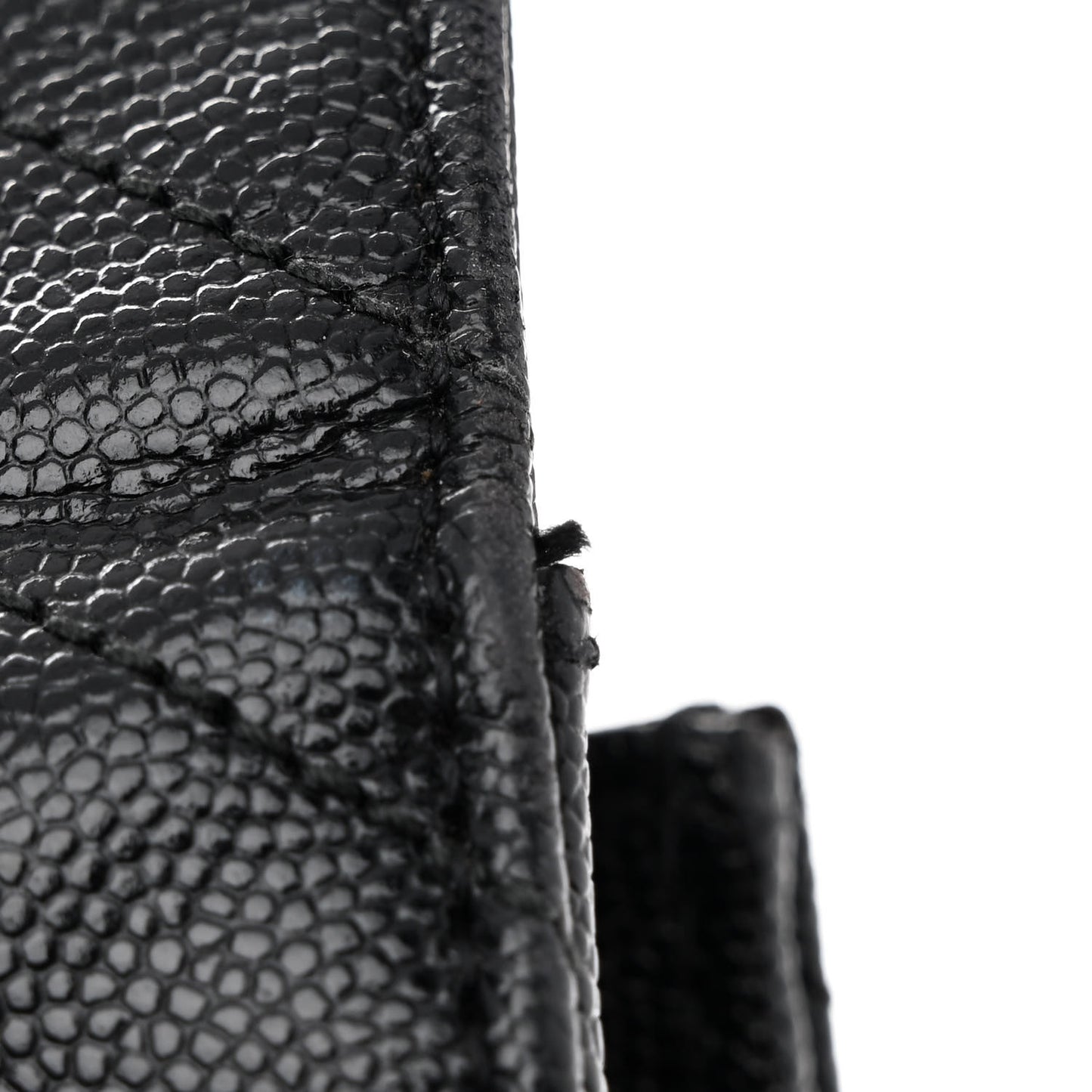 Grain De Poudre Matelasse Chevron Large Monogram Satchel Black