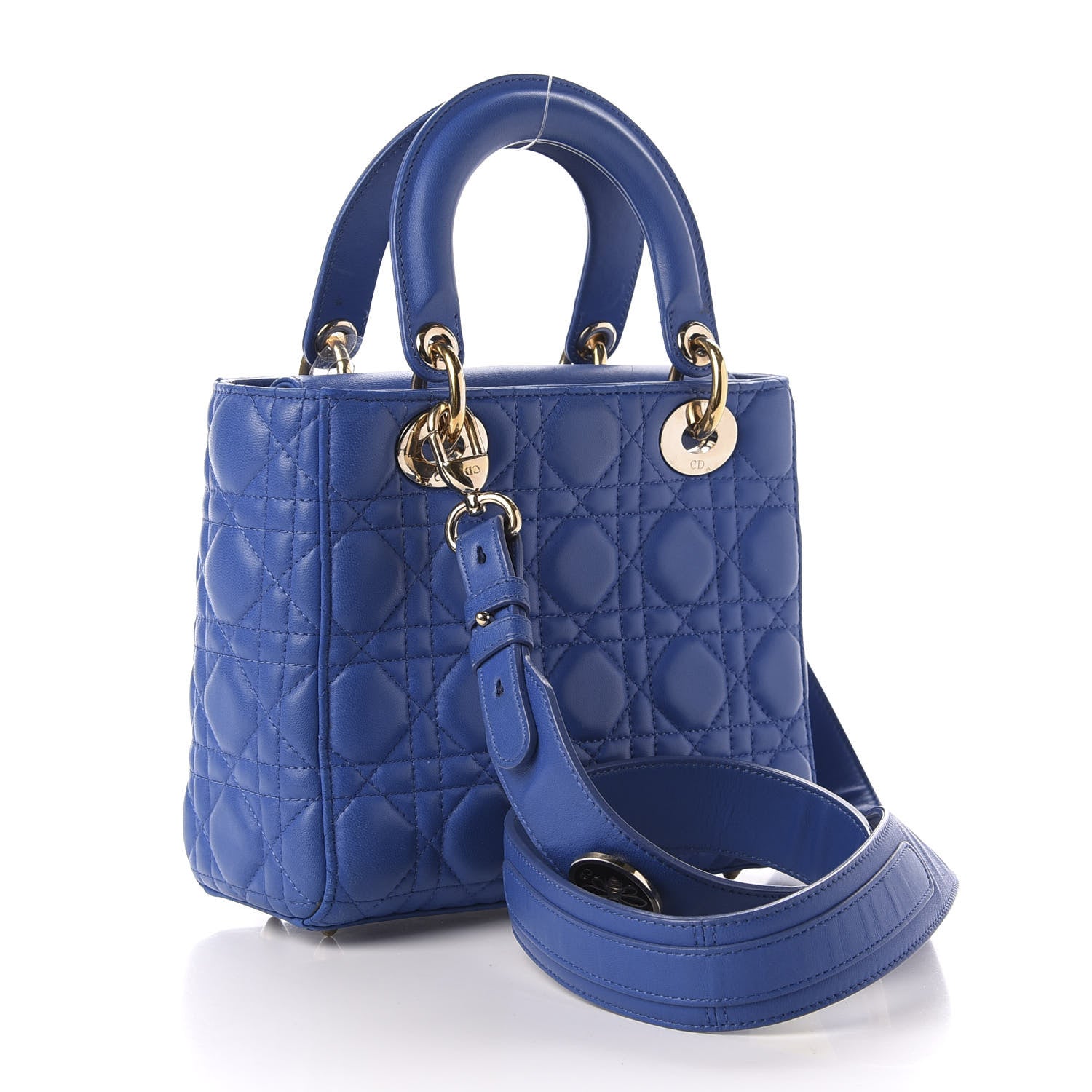 Christian Dior Lambskin Cannage Small My ABCDior Lady Dior Blue 2 of 10