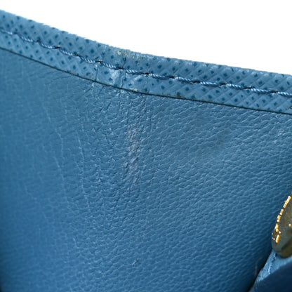 Prada Saffiano Metal Zip Around Key Holder Celeste 9 of 11