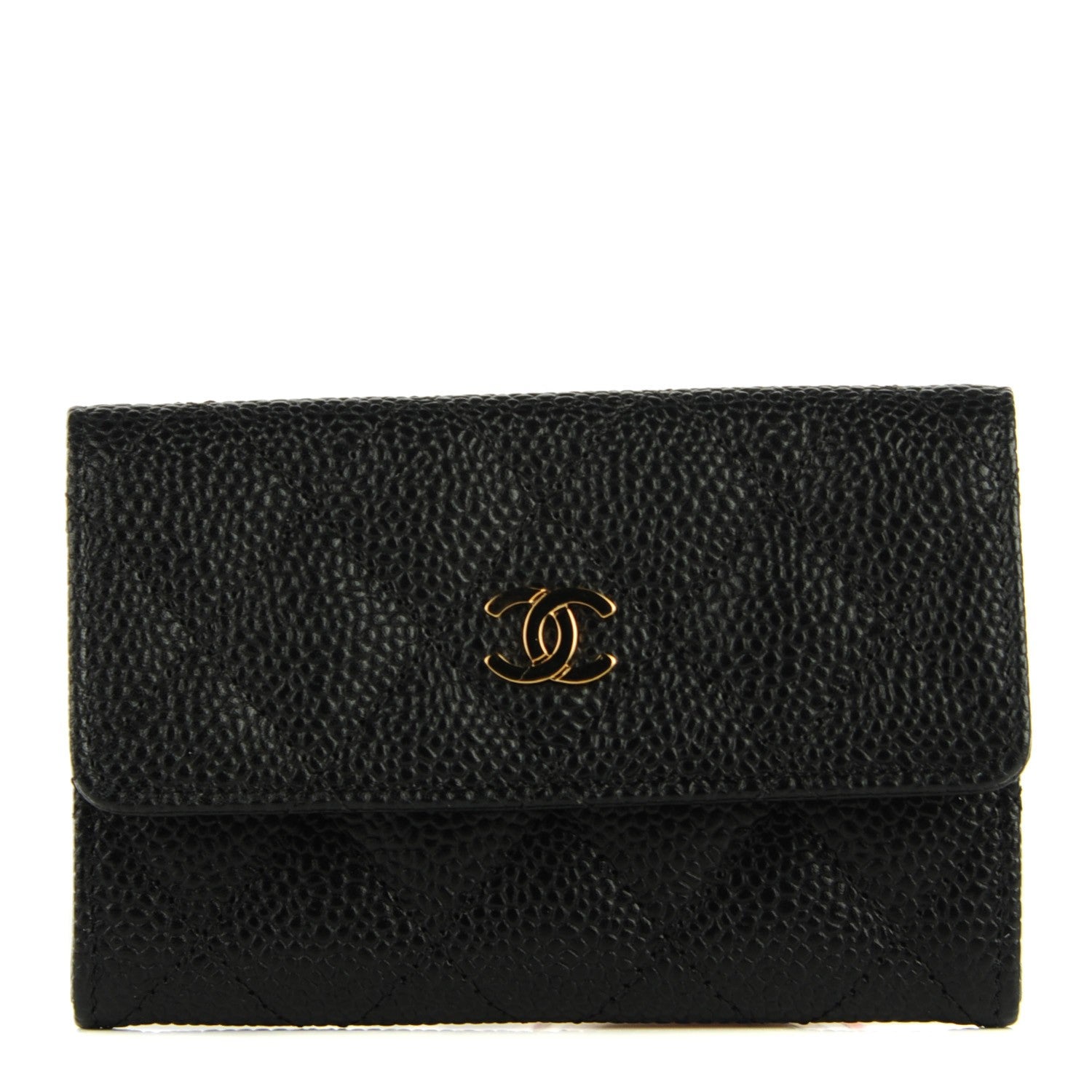 Chanel Caviar Quilted Flap Card Holder Black 1 of 7