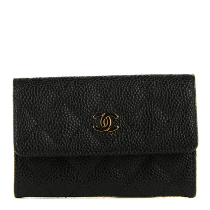 Chanel Caviar Quilted Flap Card Holder Black 1 of 7
