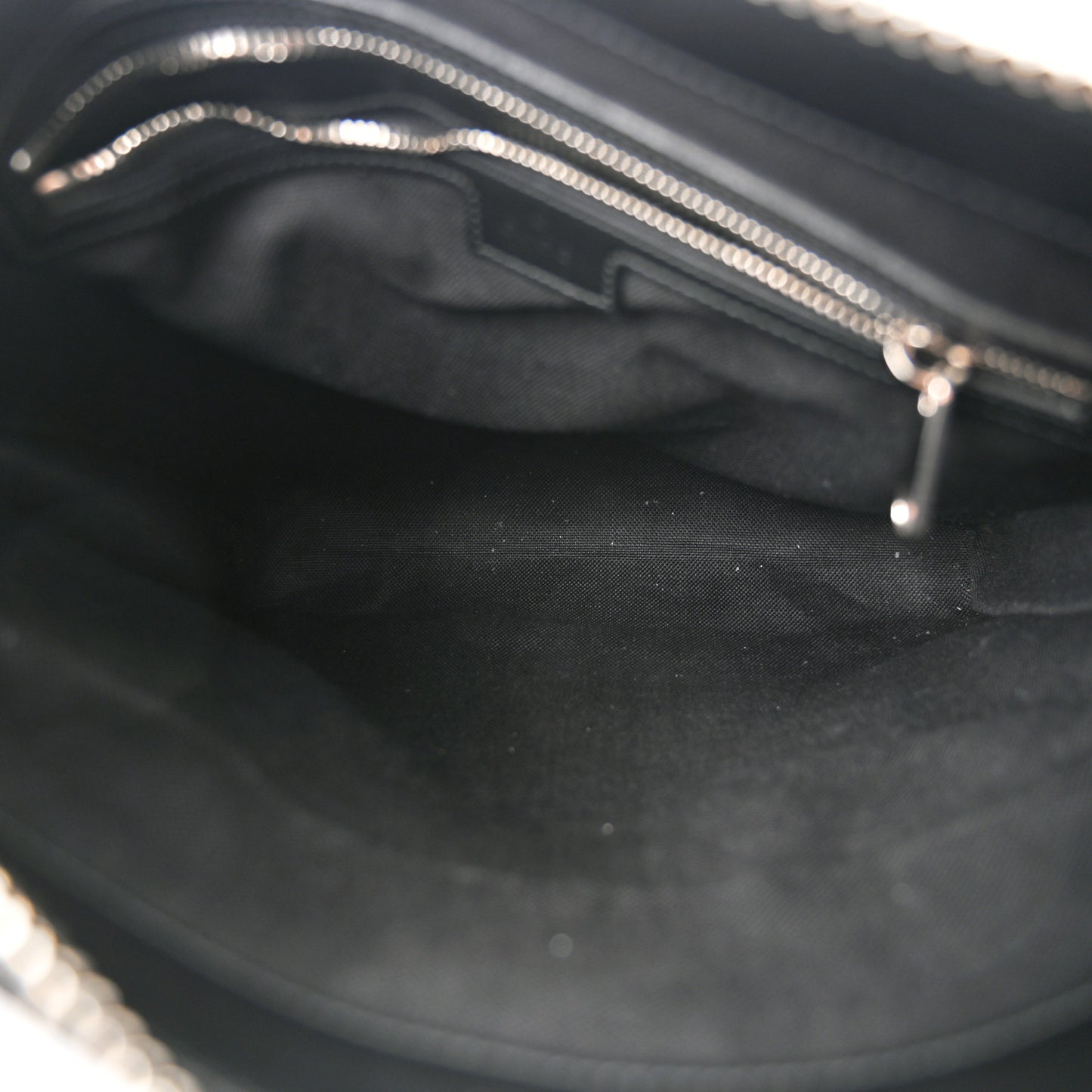 GG Supreme Monogram Appia Calfskin Web Flat Messenger Bag Black Grey