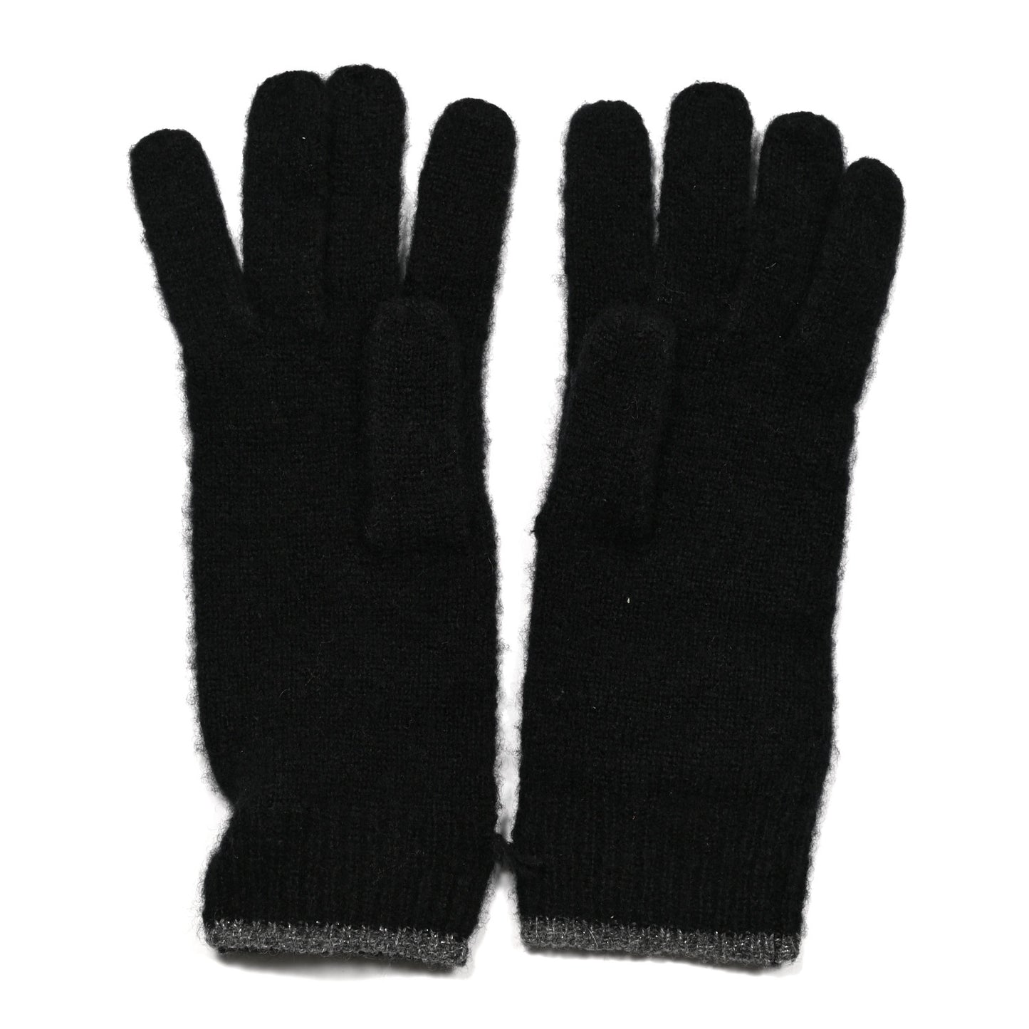 Cashmere Silk CC Gloves Black Grey
