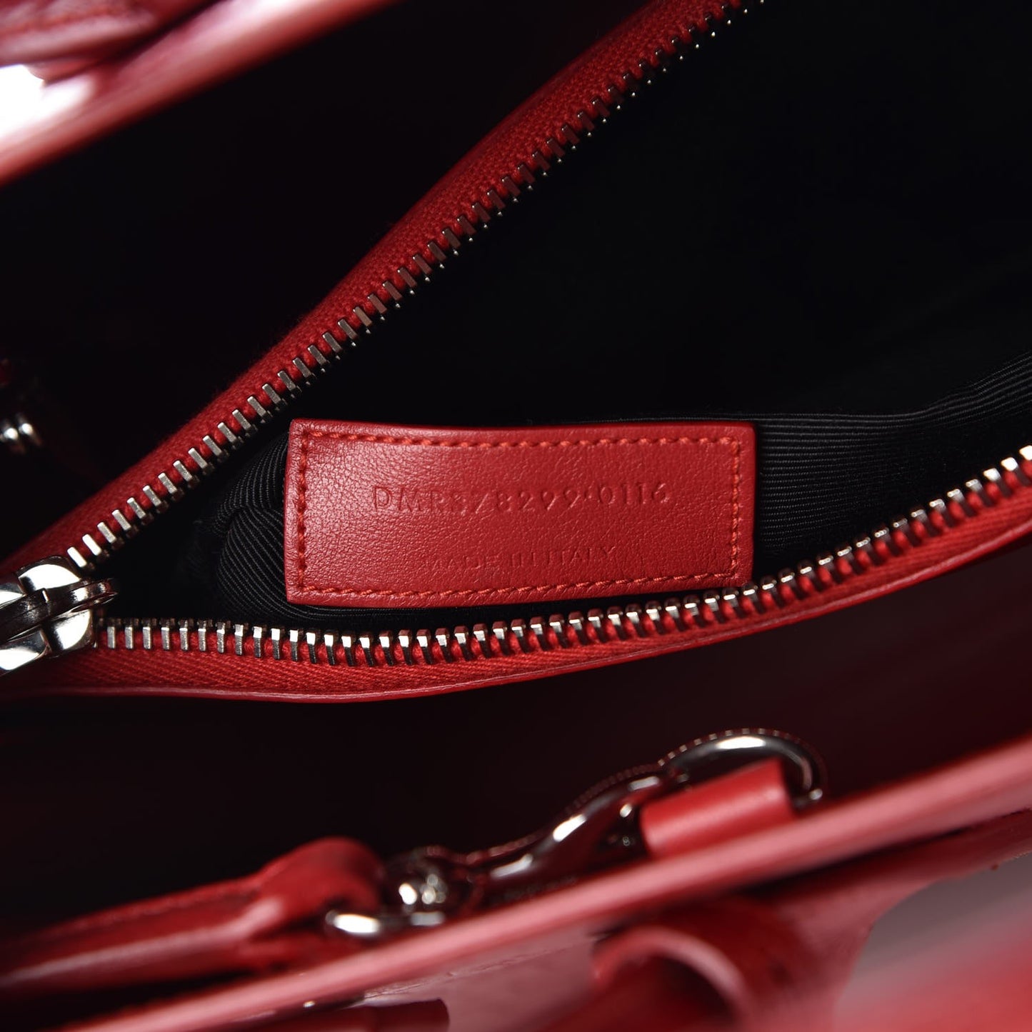 Calfskin Crocodile Embossed Small Sac De Jour Eros Red