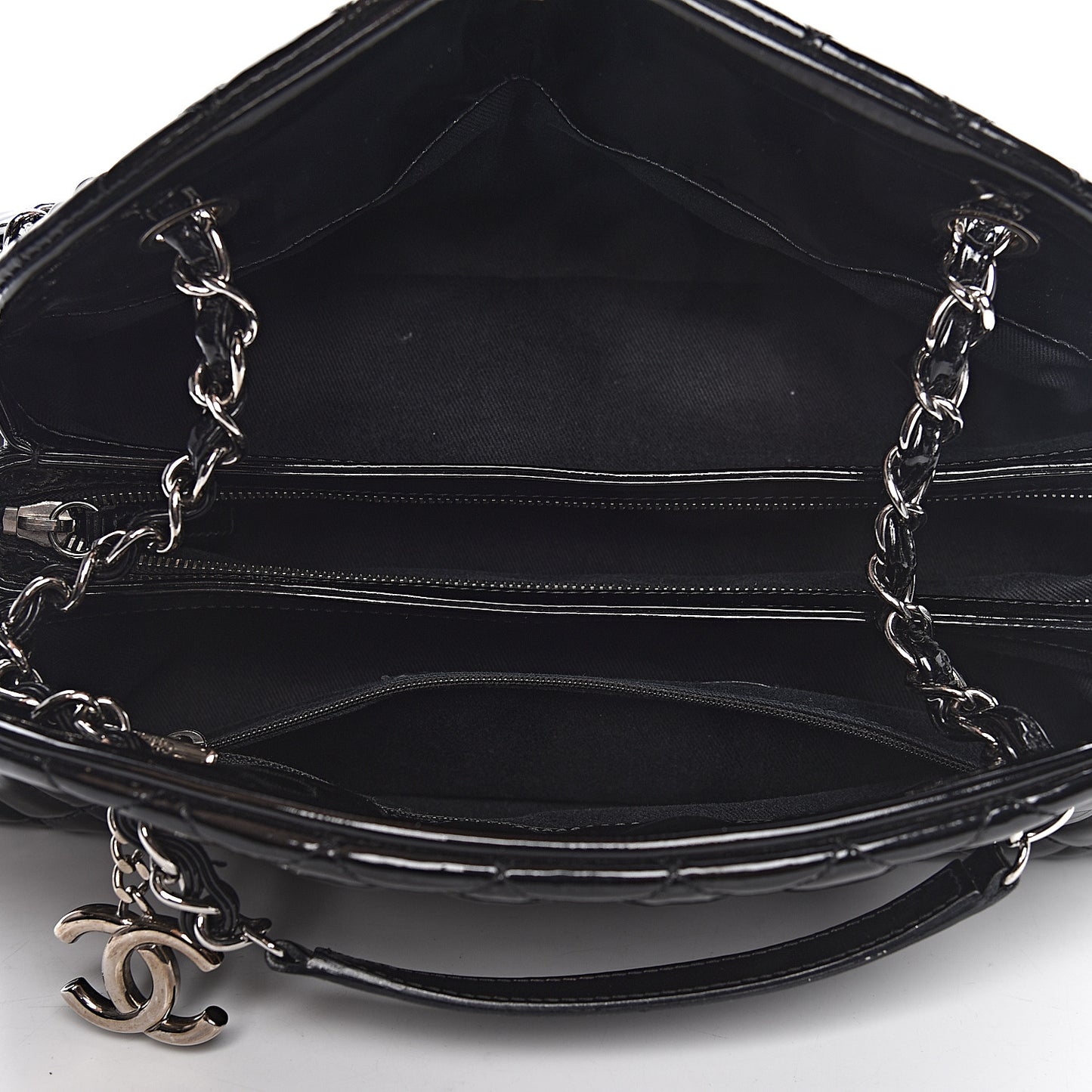 Patent Quilted Medium Just Mademoiselle Black
