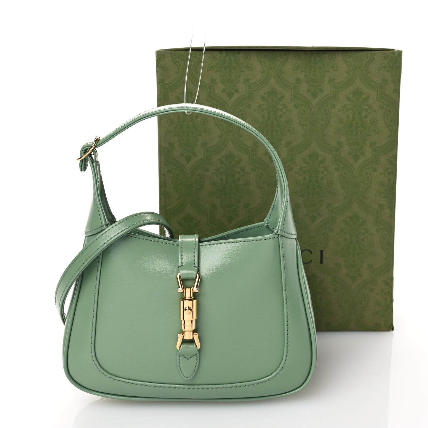 Boarded Dyana Lux Calfskin Mini Jackie 1961 Hobo Pistachio Green