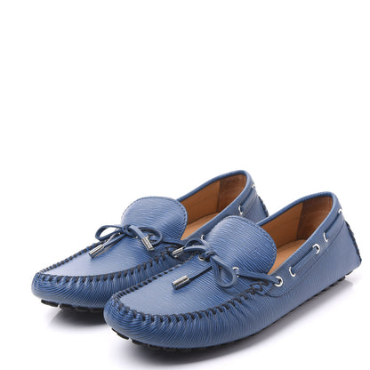 Louis Vuitton Epi Mens Moccasin Loafers 10 Blue 2 of 9