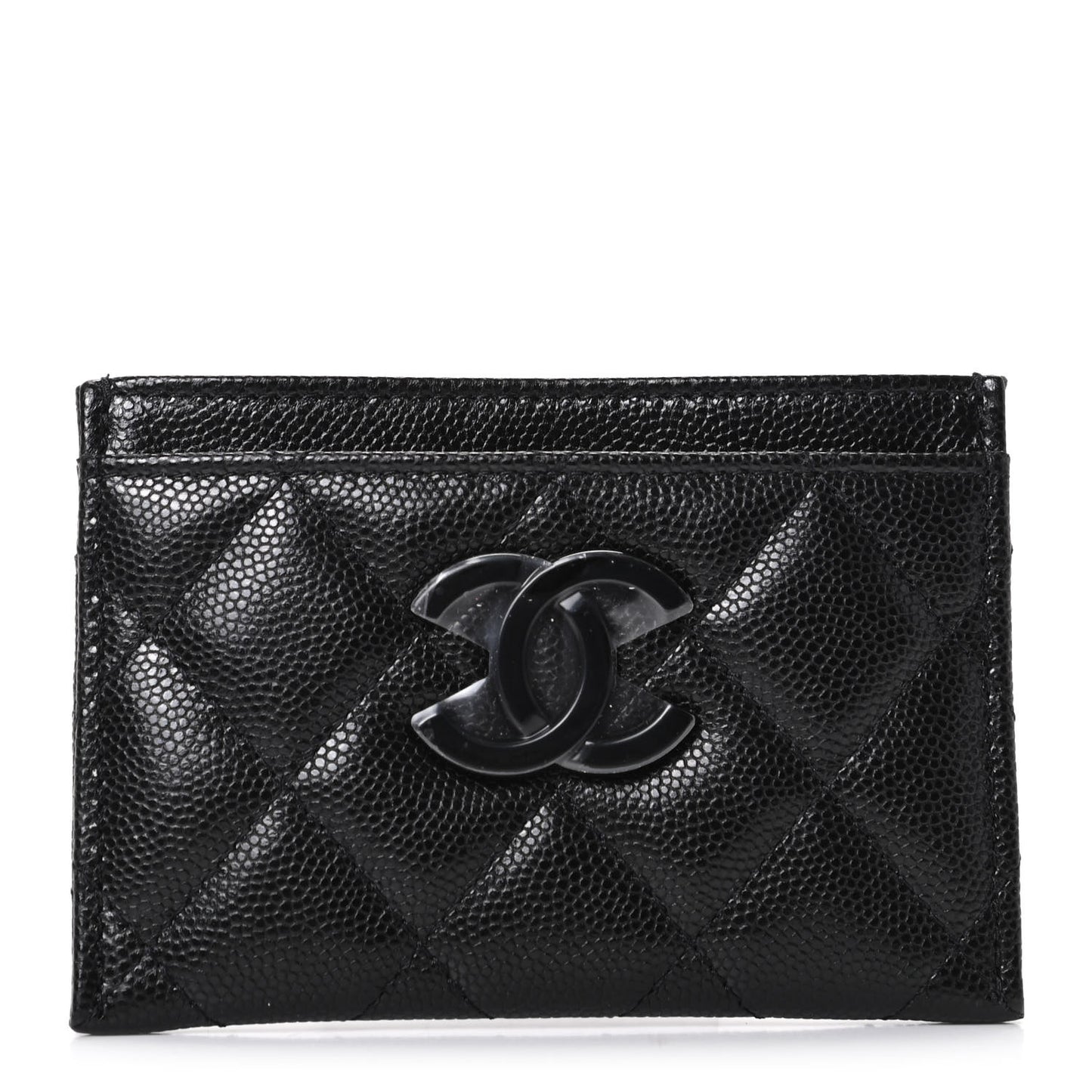 Caviar Quilted My Everything Card Holder Black