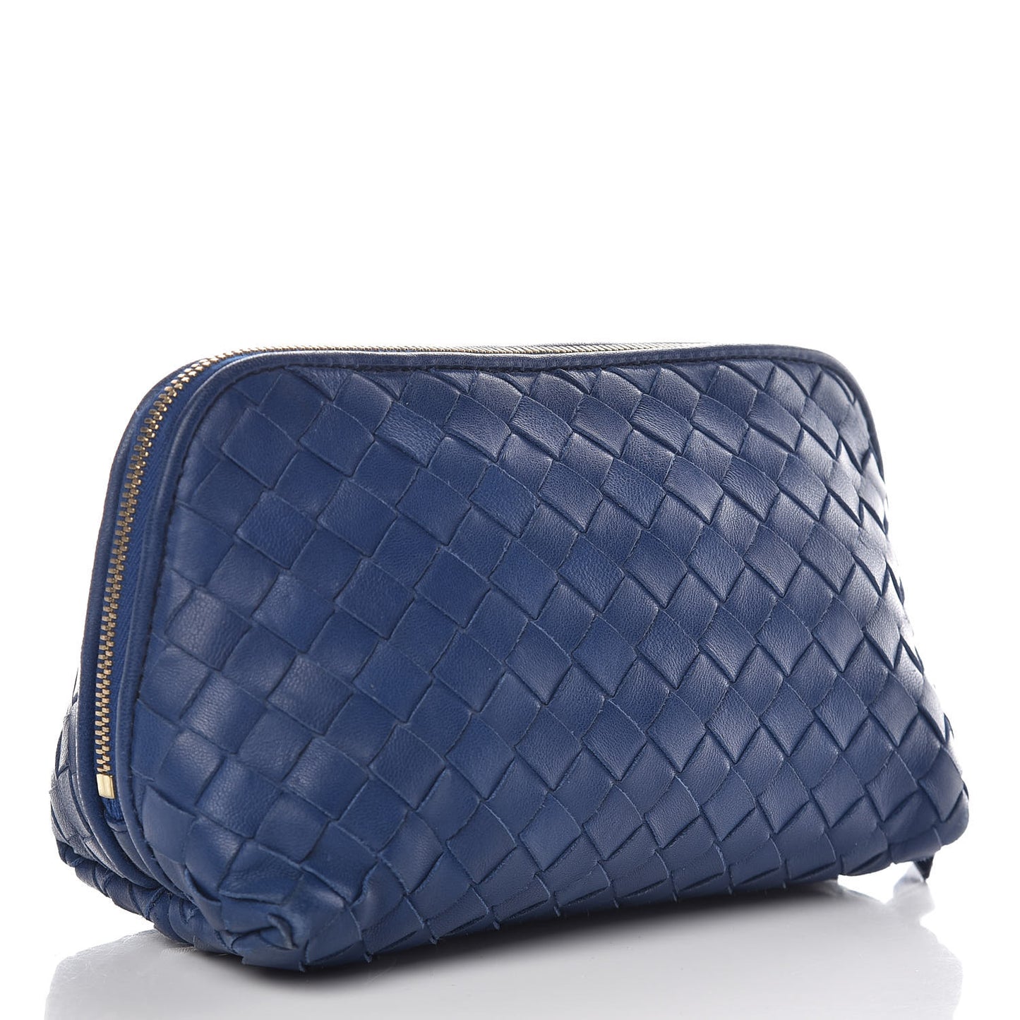 Nappa Intrecciato Cosmetic Case Cobalt