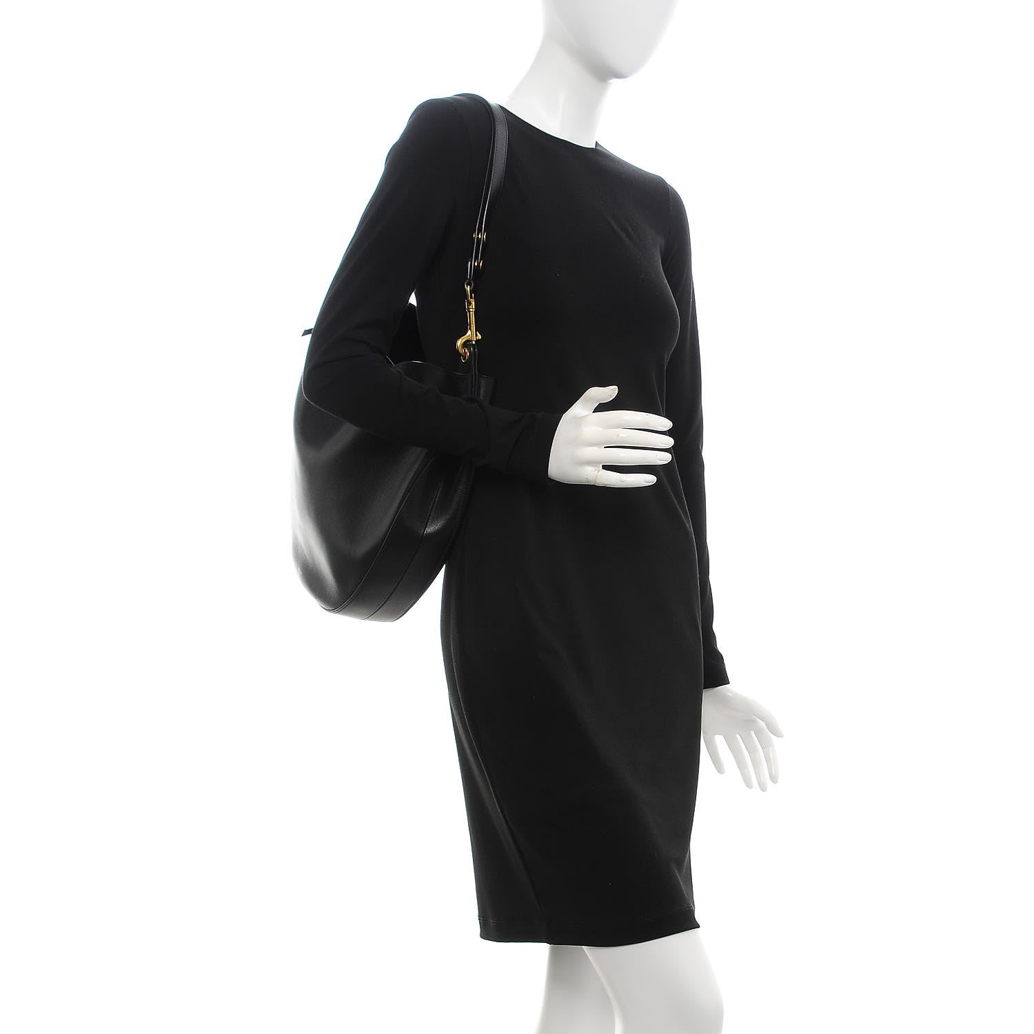 Celine Supple Calfskin Medium Hobo Black 2 of 8