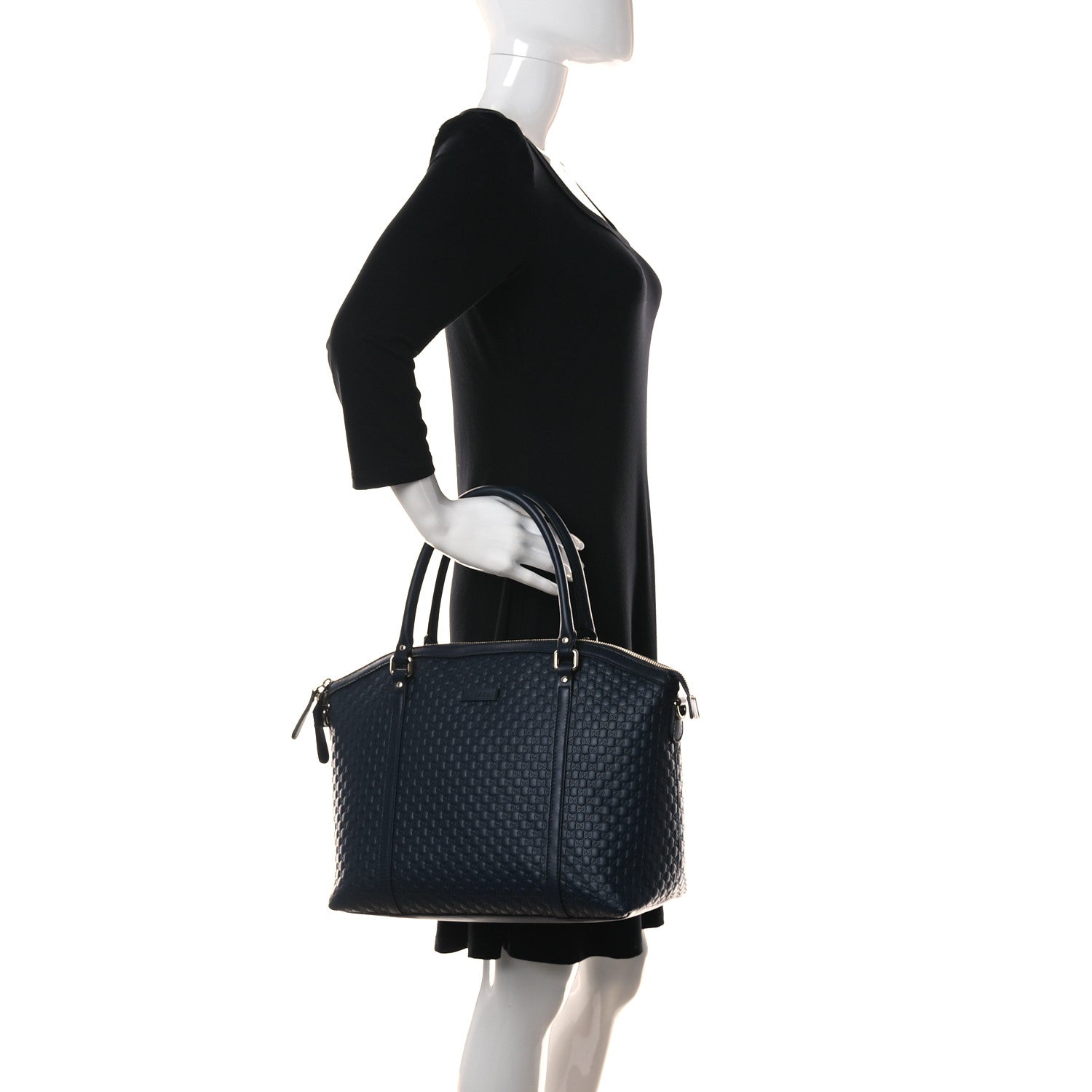 Gucci Soft Microguccissima Dome Satchel Navy 2 of 9