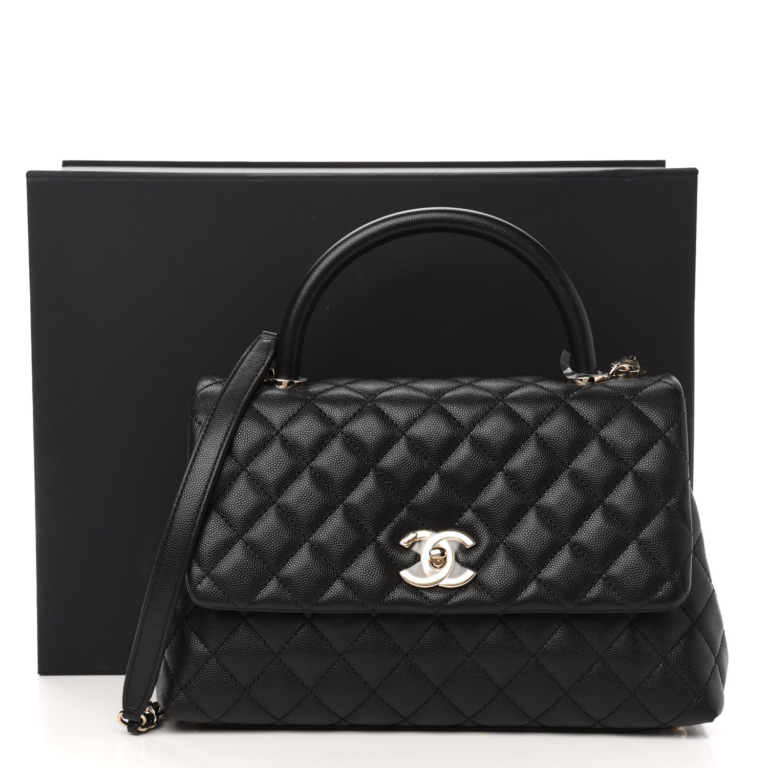 Chanel Caviar Quilted Small Coco Handle Flap Black 11 of 11