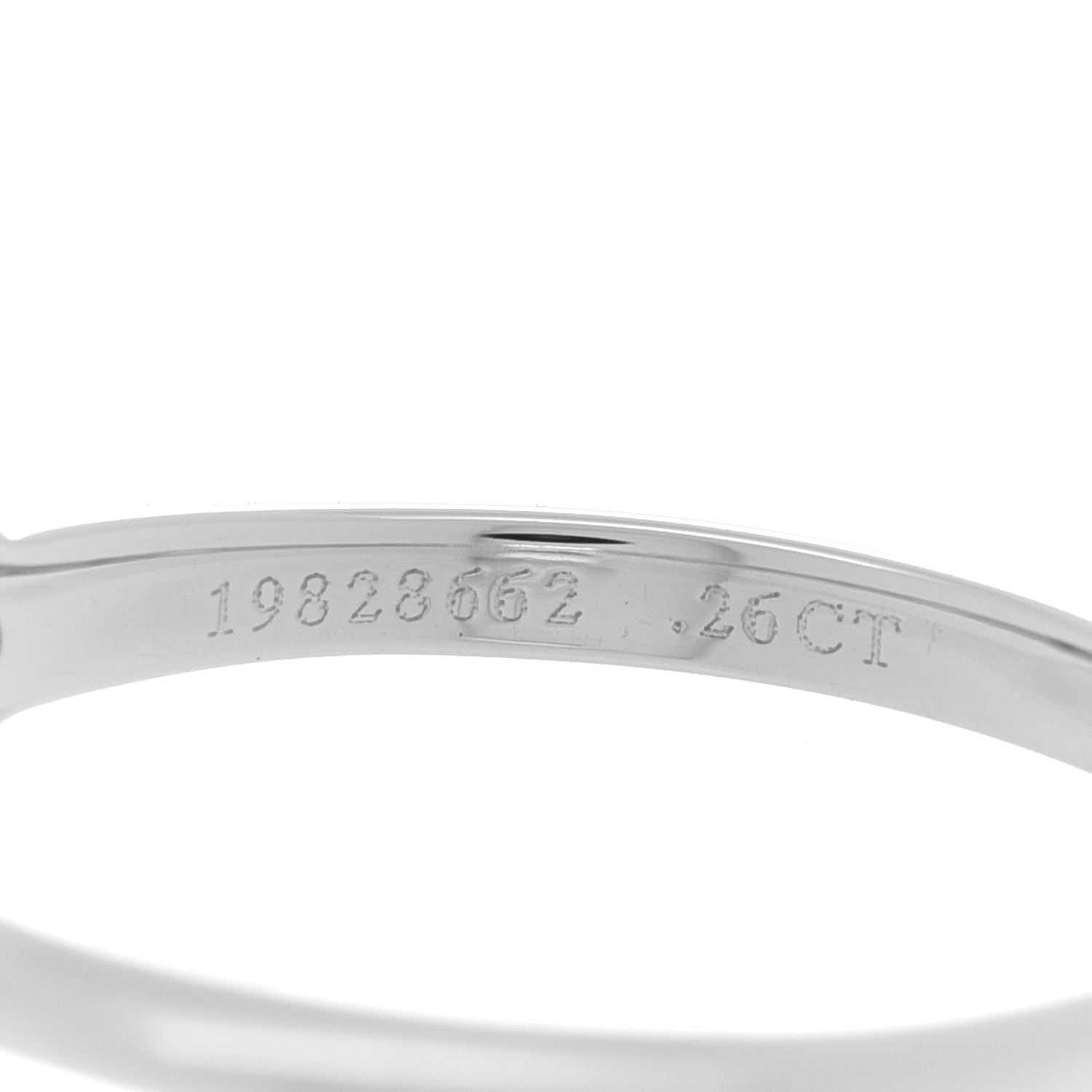 Tiffany Platinum Diamond .26ct Solitaire Engagement Ring 52 6 5 of 5