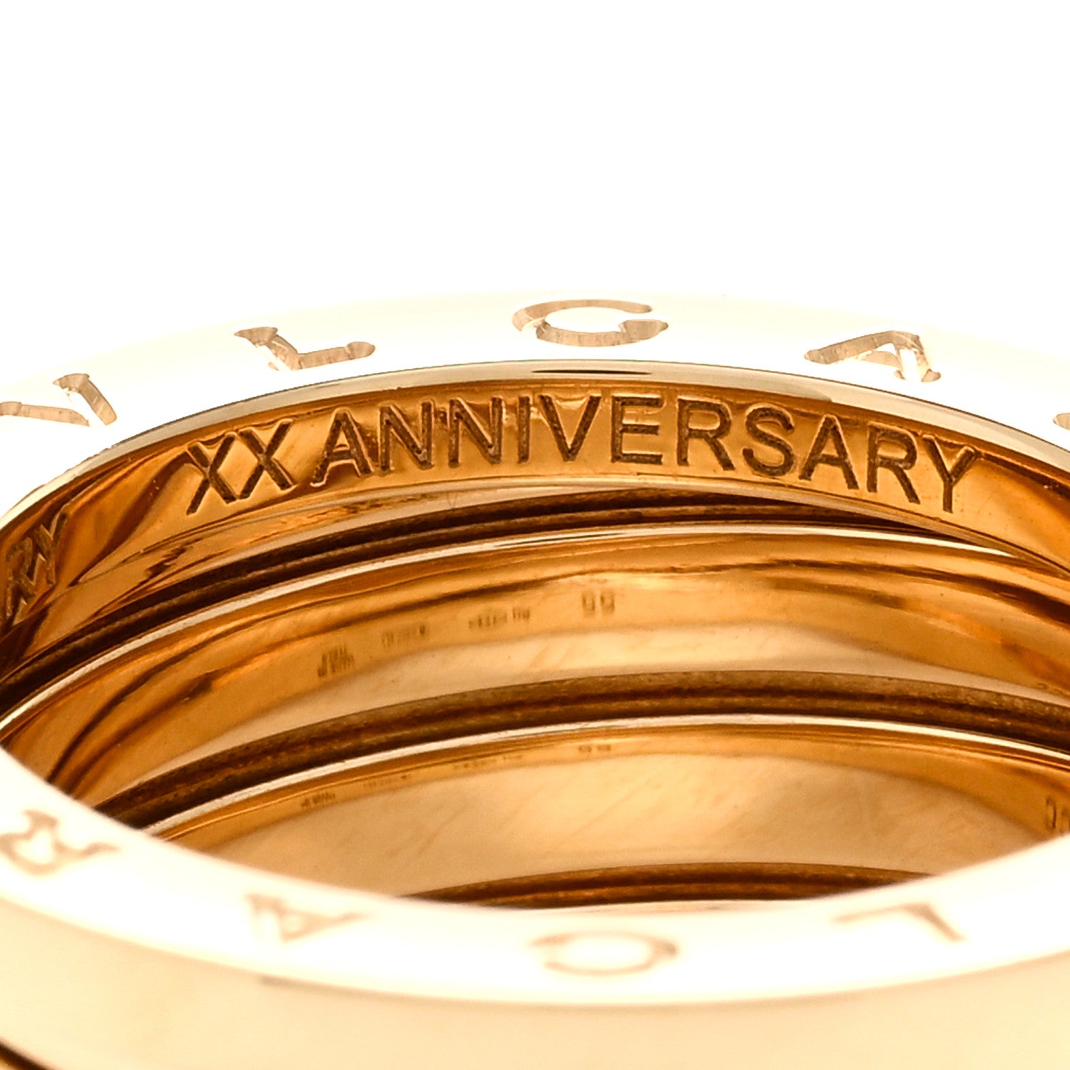 Bulgari 18K Yellow Gold B.Zero1 Five-Band Anniversary Ring 55 7.25 5 of 5