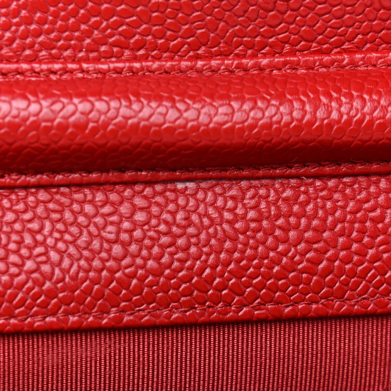 Chanel Caviar Quilted Wallet On Chain WOC Red 11 of 11