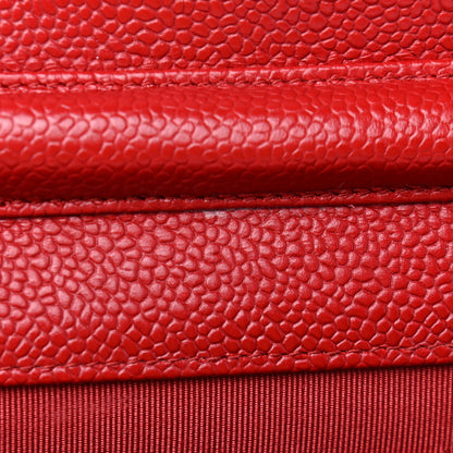 Chanel Caviar Quilted Wallet On Chain WOC Red 11 of 11