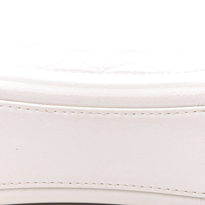 Chanel Patent Goatskin Quilted Small Gabrielle Hobo White 9 of 13