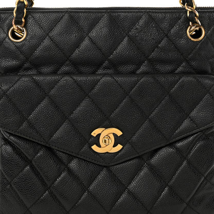 Chanel Caviar Quilted Flap Shoulder Bag Black 9 of 14