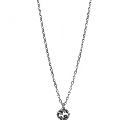 Gucci Sterling Silver Small Interlocking G Pendant Necklace 1 of 4