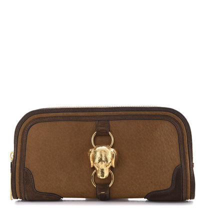 Burberry Prorsum Grainy Nubuck Alma Dog Clutch Brown 1 of 13