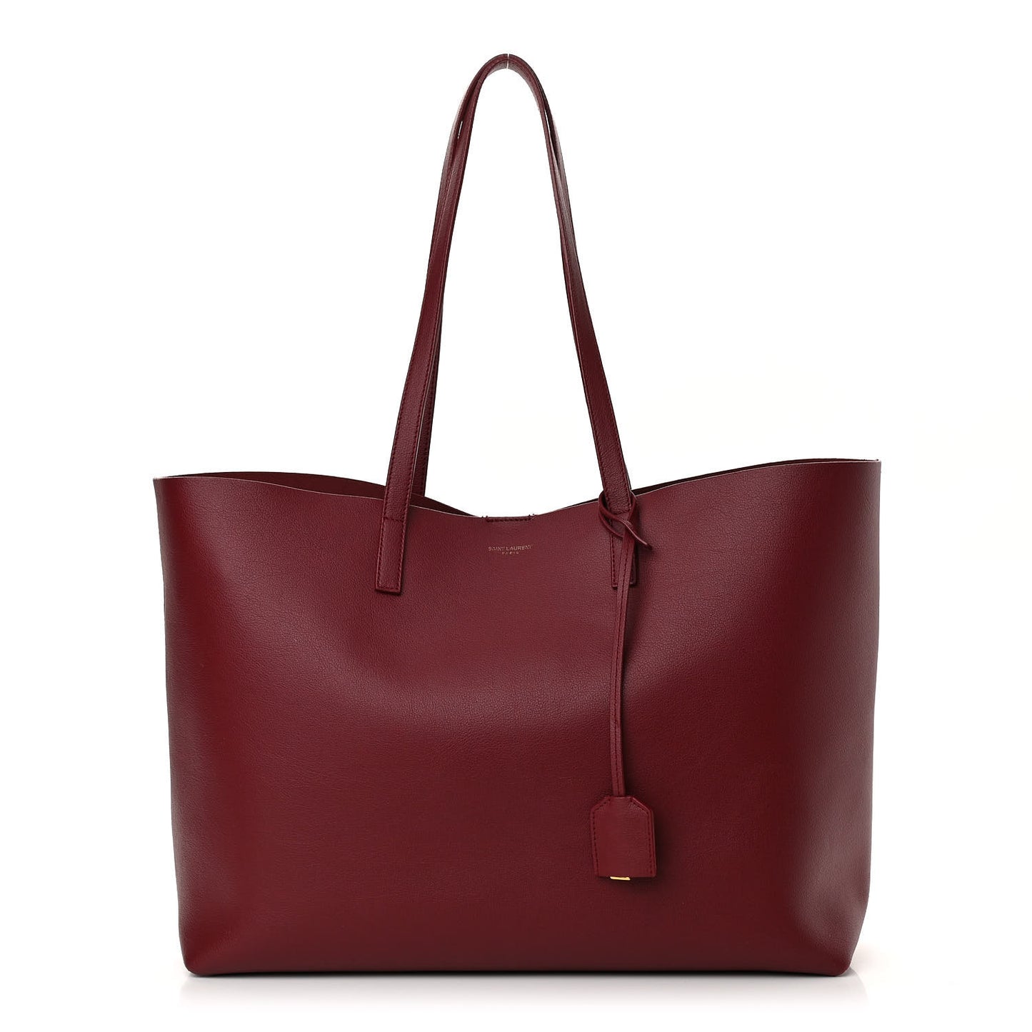Calfskin Large Shopping Tote Bordeaux