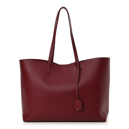 Saint Laurent Calfskin Large Shopping Tote Bordeaux 2 of 11