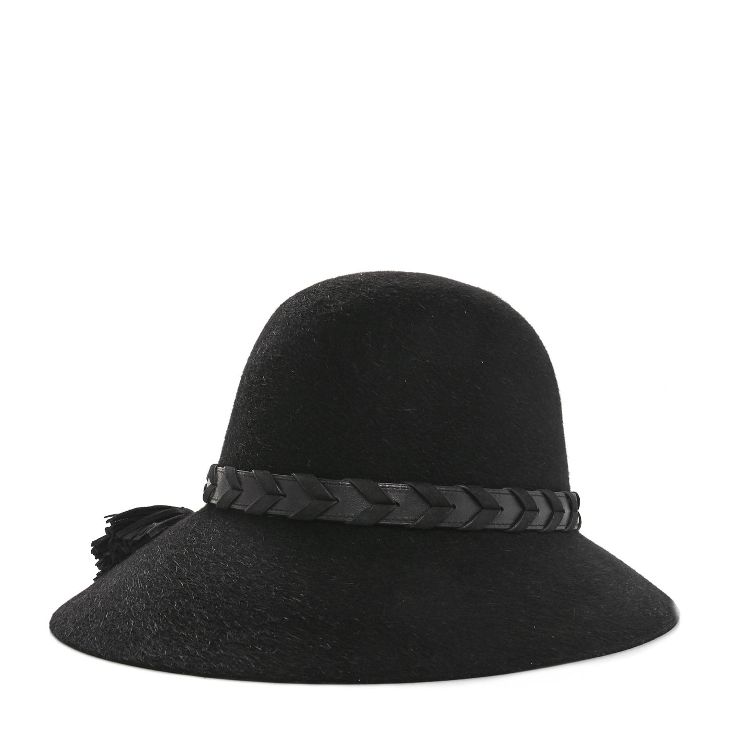 Rabbit Felt Lambskin Hat 58 Black