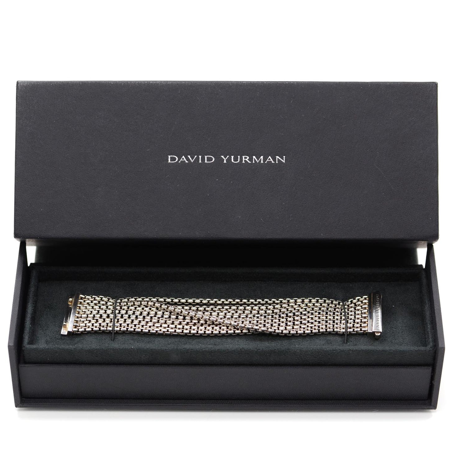 Sterling Silver Eight-Row Box Chain Bracelet