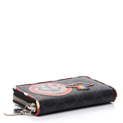 Gucci GG Supreme Monogram Night Courrier Embroidered Zip Around Card Case 4 of 10