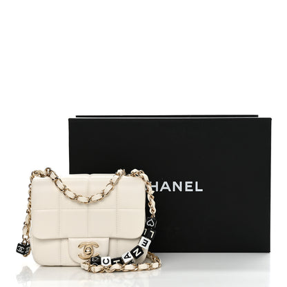 Chanel Lambskin Resin Crystal Square Quilted Monacoco Mini Square Flap White 12 of 12
