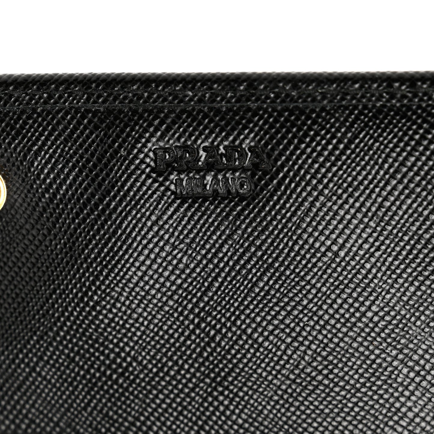 Saffiano Metal Continental Flap Wallet Black