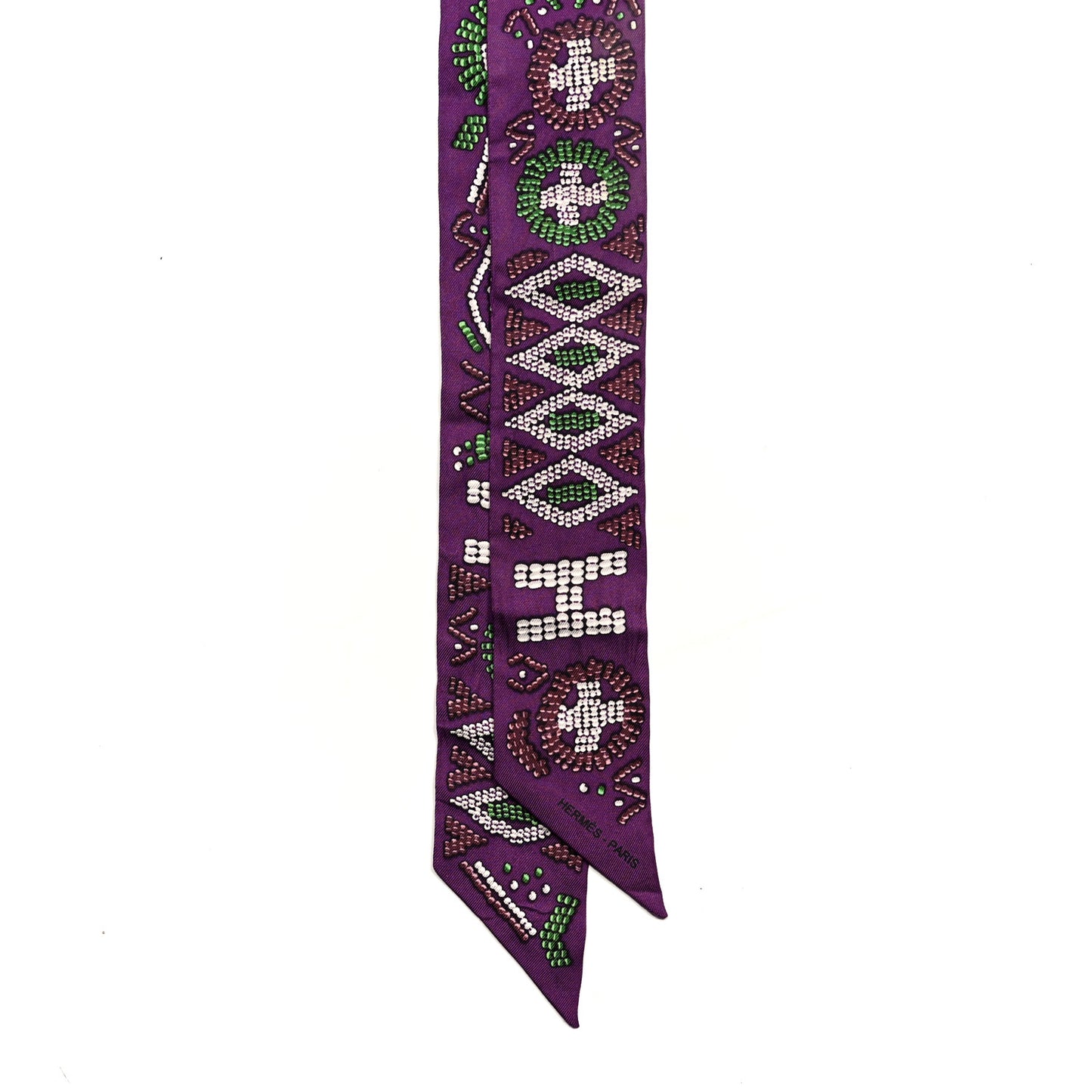 Silk Kelly En Perles Twilly Violet Vert Lie De Vin